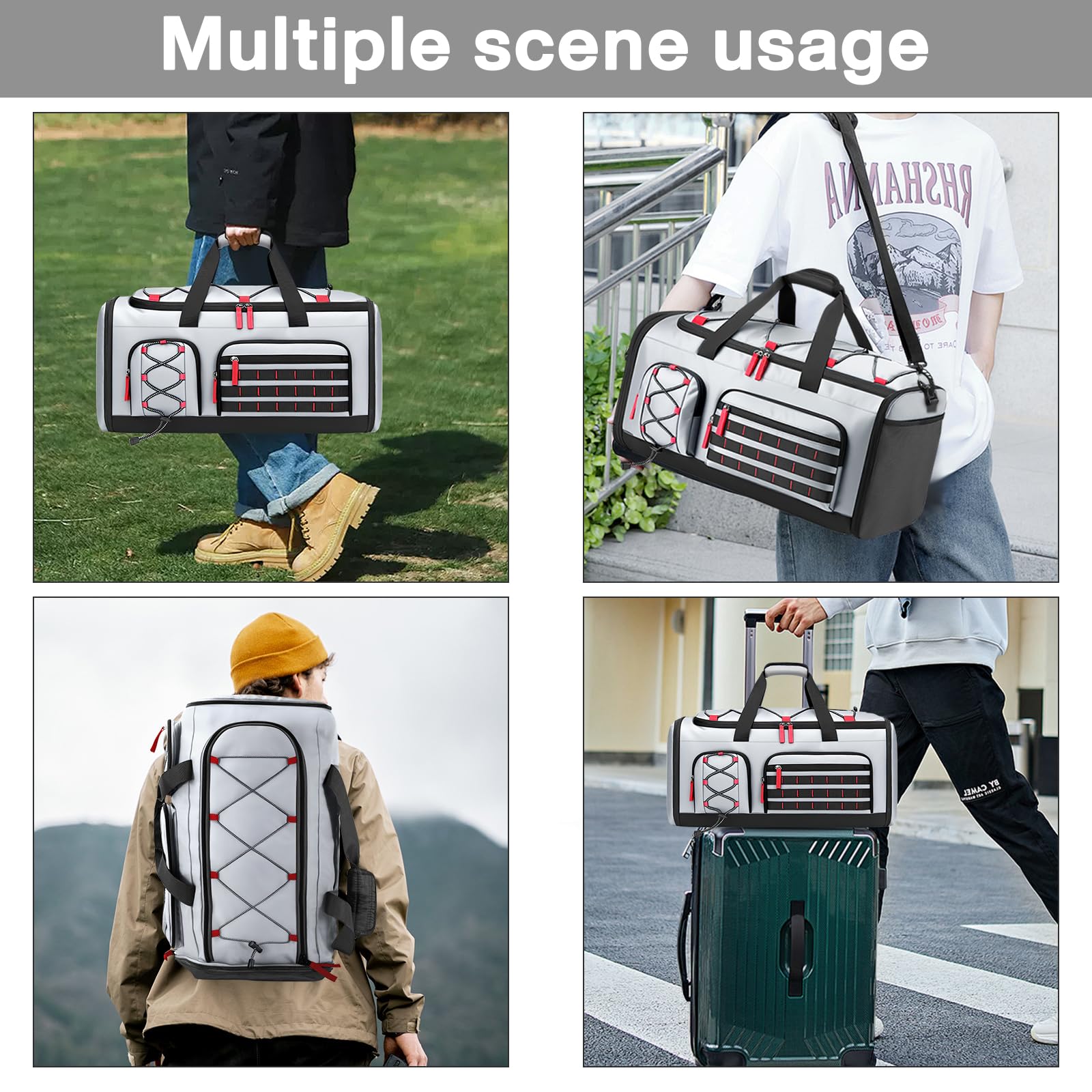 Sac de Sport 35l, Sac De Voyage avec Compartiment à Chaussures, Compartiments Sec Et Humide, Poche éTanche, pour Hommes Et Femmes, IdéAl pour des Vacances Relaxantes