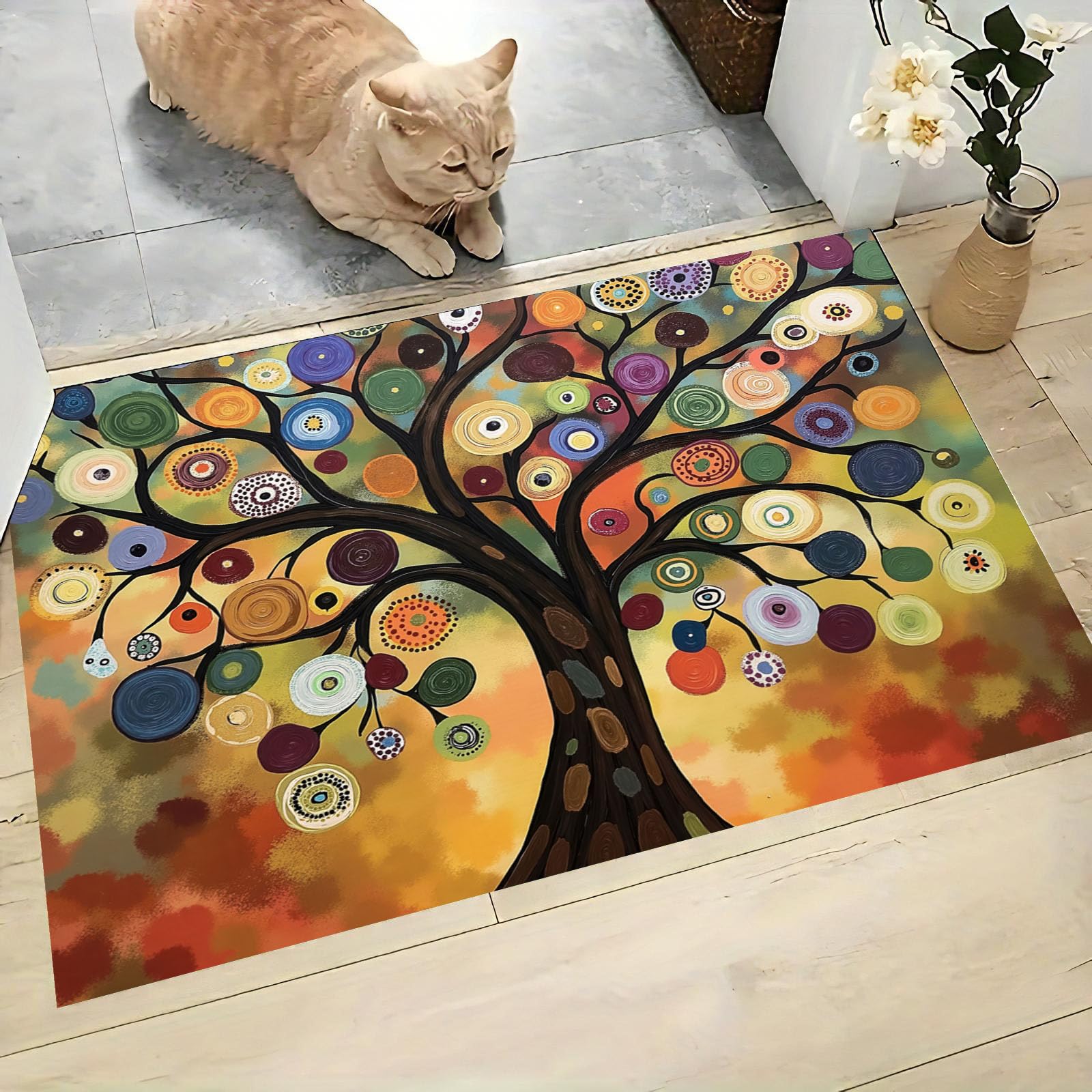 Tapis de sol cuisine et salle de bain style bohème couronne 50 x 80 cm