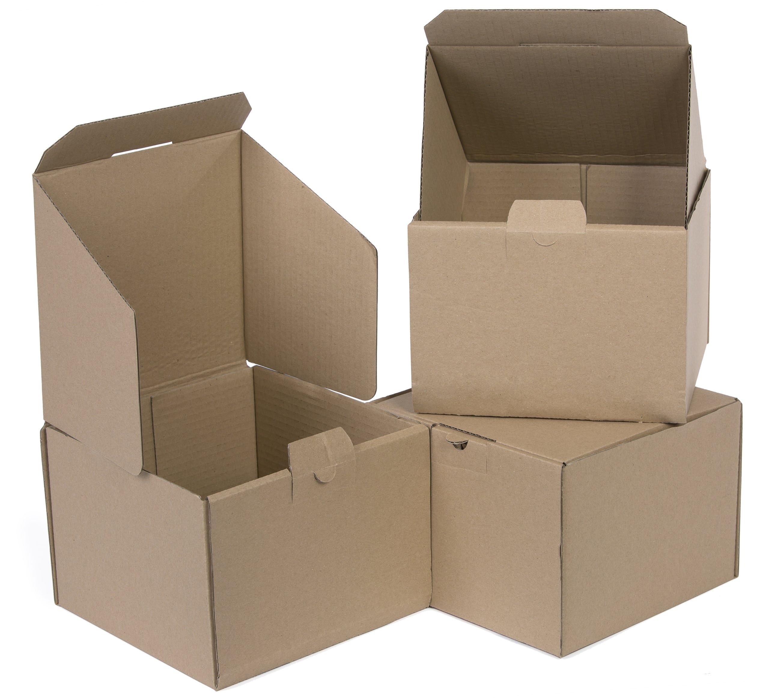 250 Stück Maxibriefkartons 200x200x100 mm Innenmaß Kleiderbox 1-Wellig braun NEU