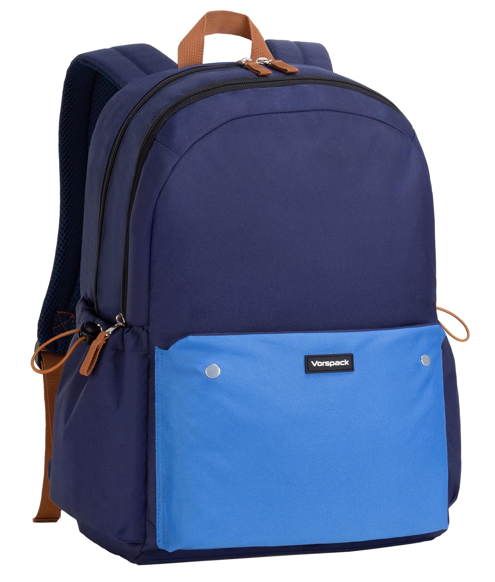 Vorspack Backpack for Men and Women - Lightweight Bookbag Large Casual Daypack Backpacks for College Travel Work - Navy Blue