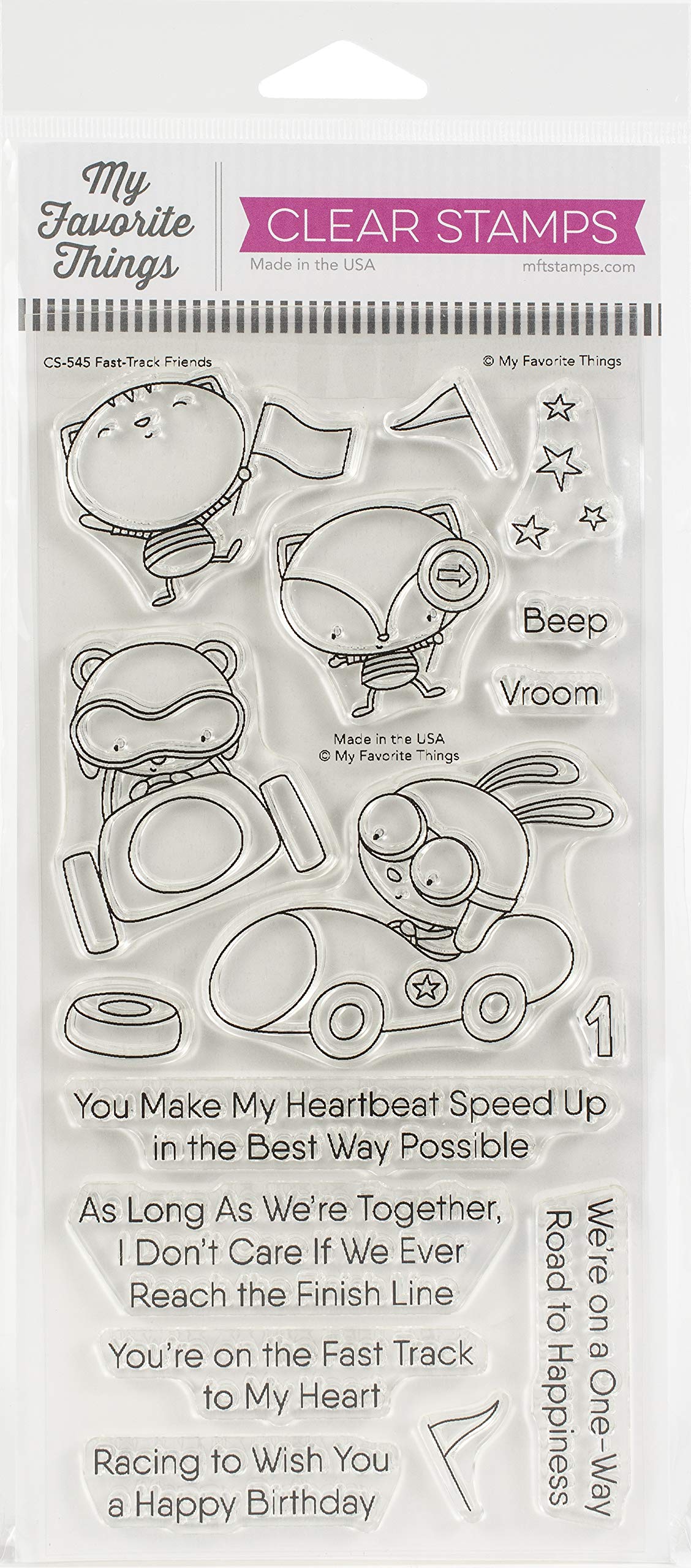 My Favorite Things MFT Clear Stamps, Fast-Track Friends