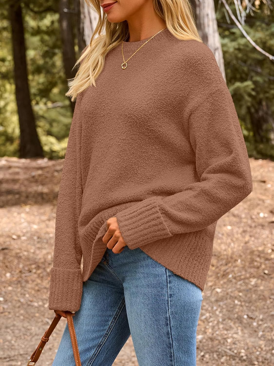 LILLUSORY Women's Oversized Chunky Knit Sweater – Cozy Fuzzy Pullover for Fall & Winter — view 3