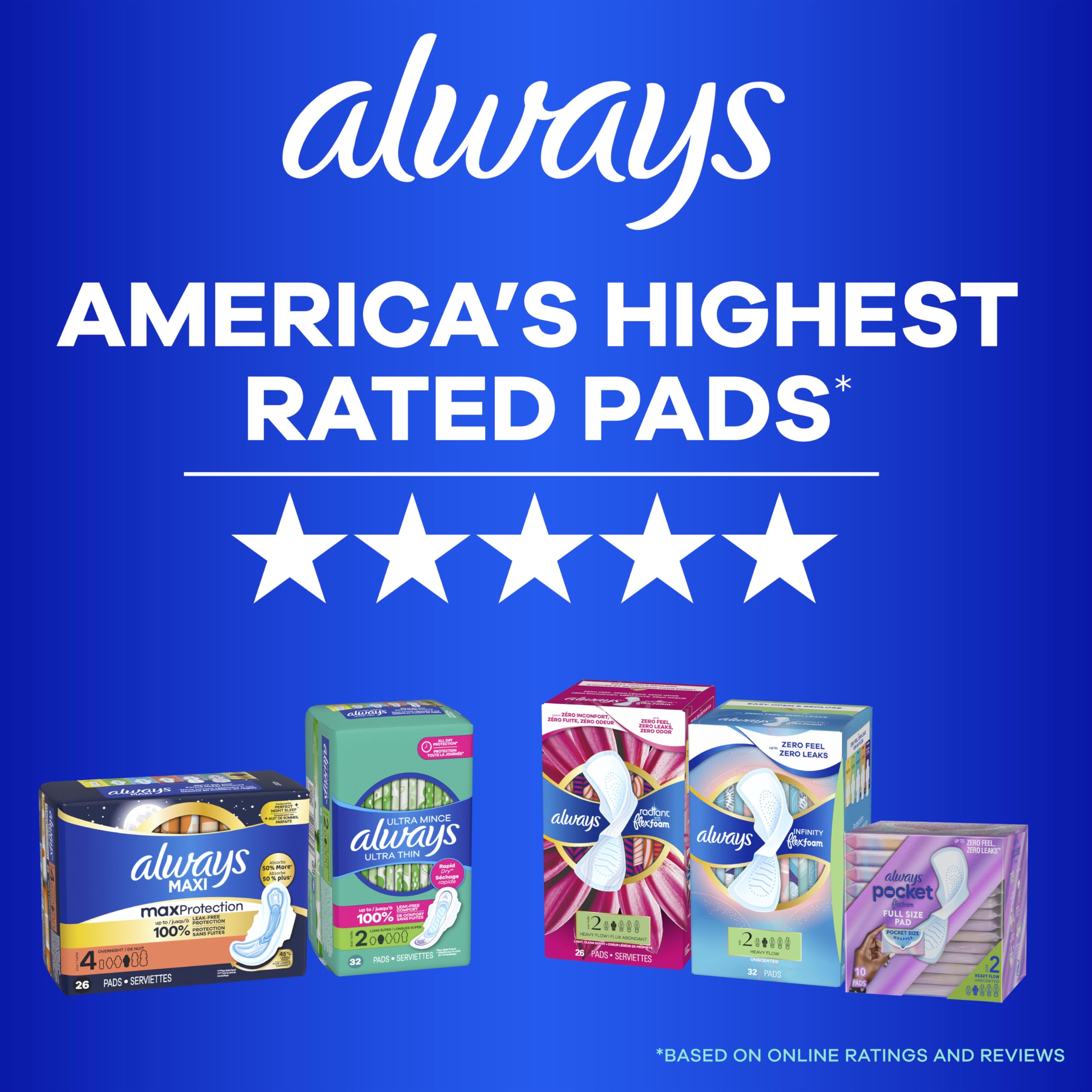 Always Ultra Thin, Size 2, Super Pads With Wings, Unscented, 58 Count