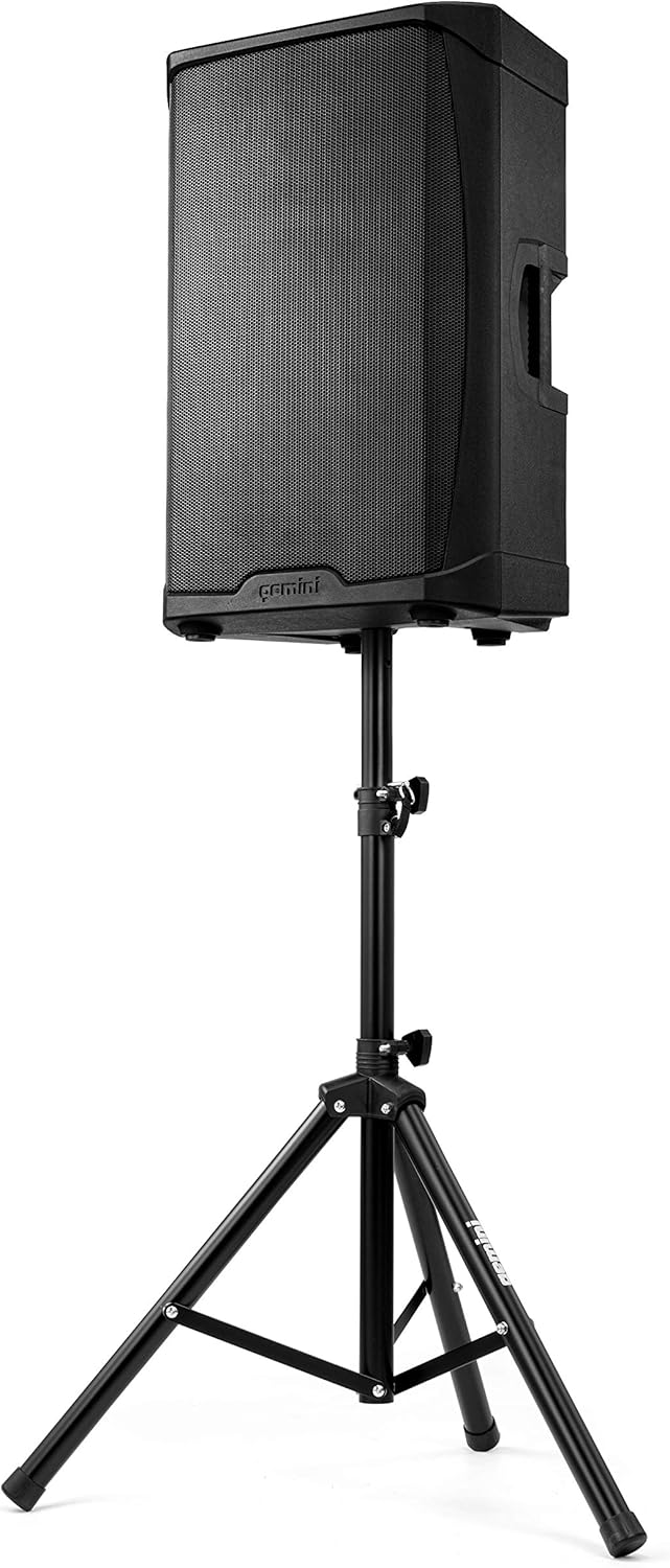Gemini GD-115BT Professional DJ Audio Equipment Portable 1000 Watt Active Bluetooth PA System Speaker with Subwoofer, Class D Amplifier and Built in 3- Channel Audio Mixer