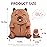 Niuniu Daddy 13 | 5Pcs Capybara Stuffed Animals Family Set, Mommy Capybara Plush with 4 Babies Toys Inside, 5 in 1 Kawaii Pillowfort Plush for Girls Boys Adults with Christmas Birthday Party Presents