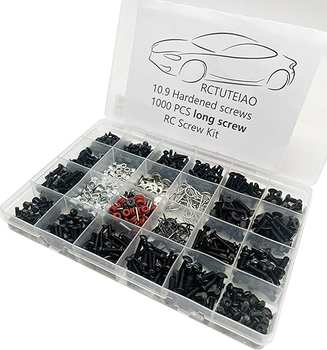 Miniatura 4 de Kit de tornillos universales RC 1000 piezas M3 M4 surtido, sujetadores de hardware 18 110 112 116 escala RC coches, camiones Crawler, kit de