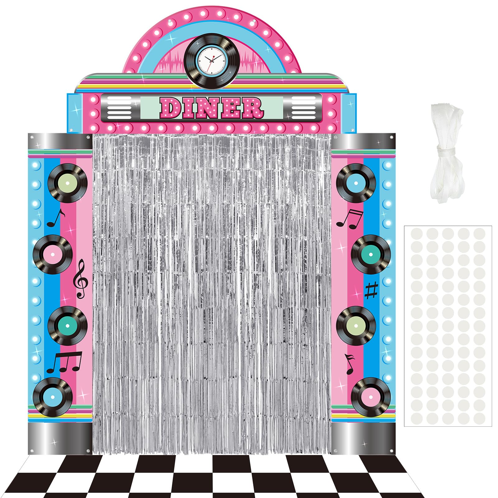 VitalCozy 7pcs 50s Party Decorations