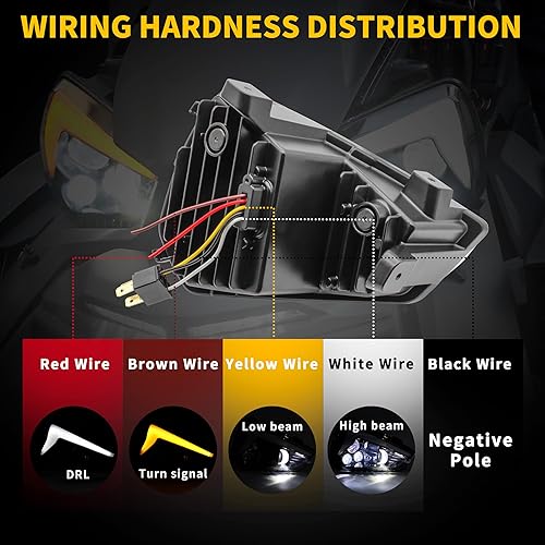 Miniatura 4 de Conjunto de faros delanteros LED para Ryker, luces LED delanteras con luz de señal de giro DRL de haz alto y bajo para Can-Am Ryker 600 900 Sport y