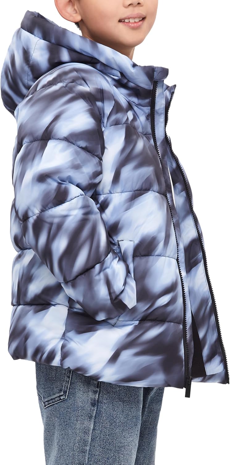 Rokka&Rolla Boys' Water-Resistant Ripstop Shell Winter Coat Fleece Lined Puffer Jacket