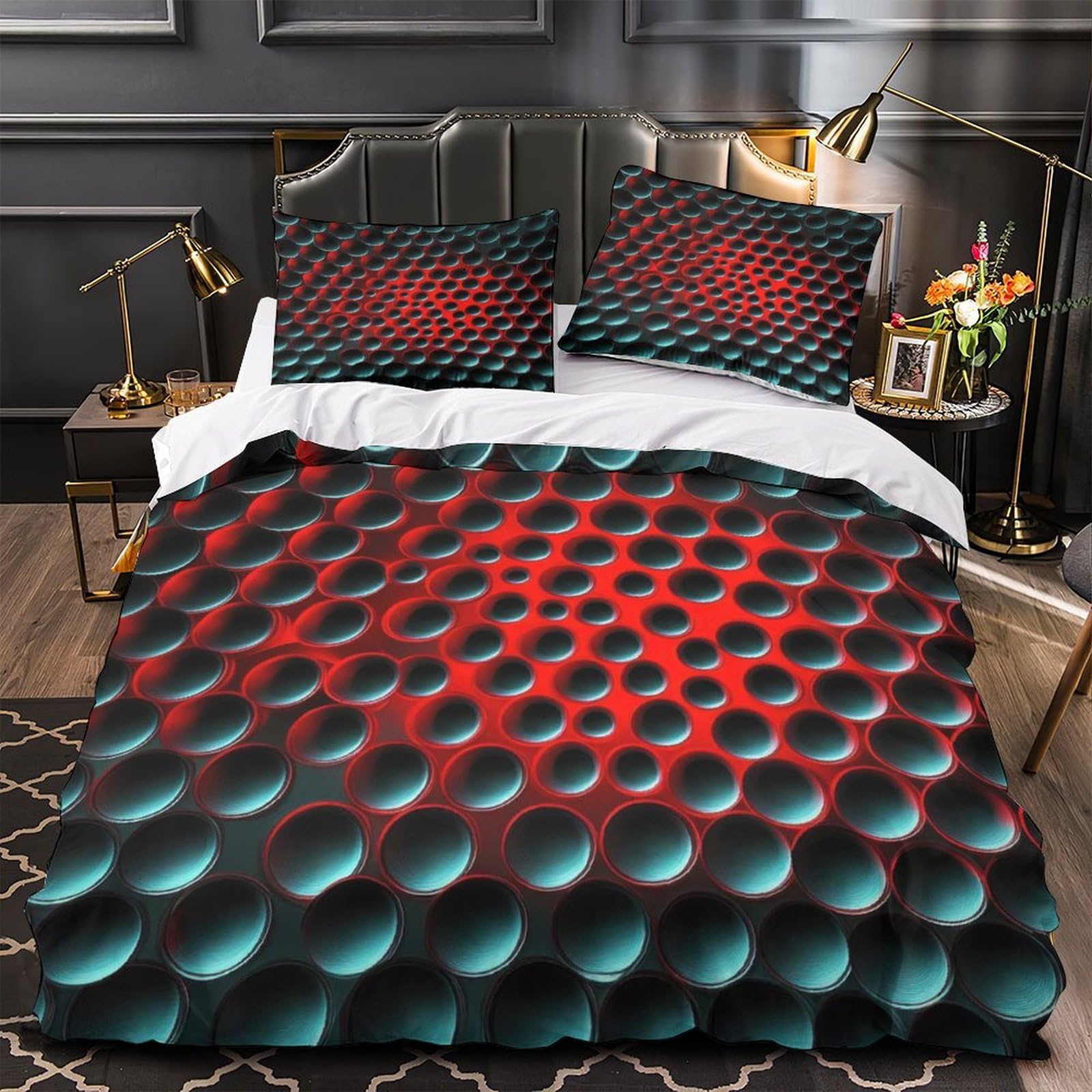 Parure de lit hypoallergénique ultra douce avec housse de couette 3D et taie d'oreiller enfant