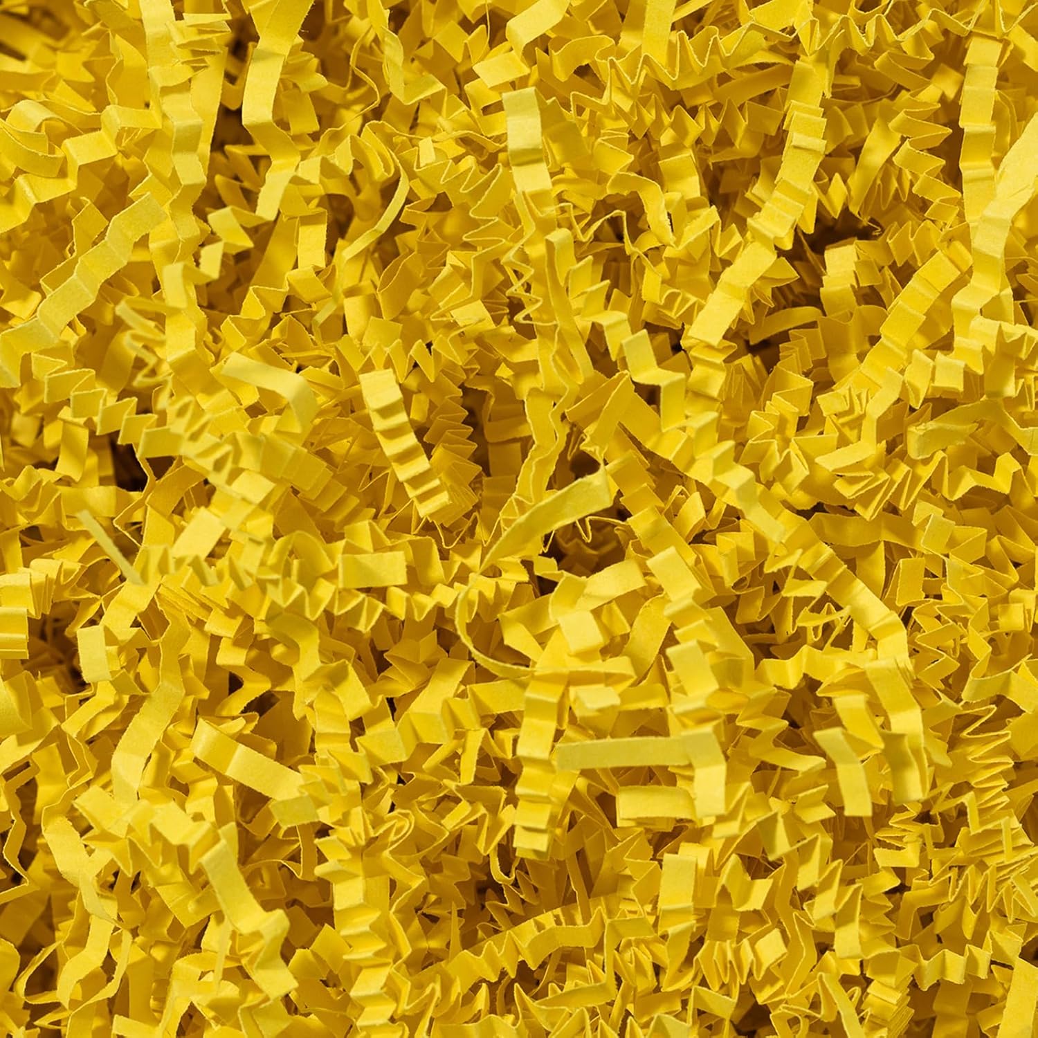 Mefleet 2 LB Crinkle Cut Paper Shred Filler Yellow Crinkle Shredded Paper for Gift Box - Gift Basket Bag Filler - Grass Cushion Stuffing for Christmas Holiday Packaging Wrapping