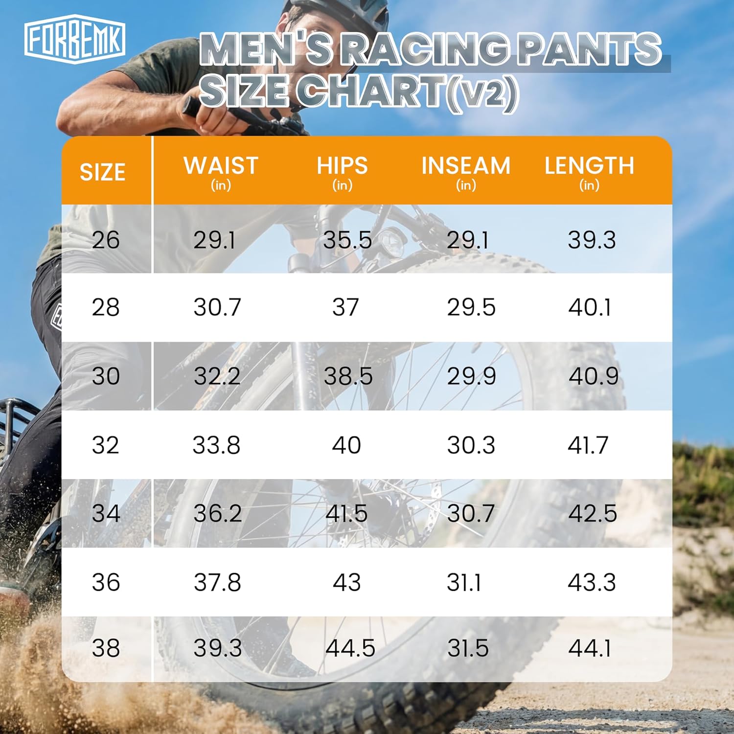 FORBEMK Men's Mountain Biking Cycling MTB Riding Pants,Quick-Dry Lightweight Breathable BMX Downhill Bike Pants