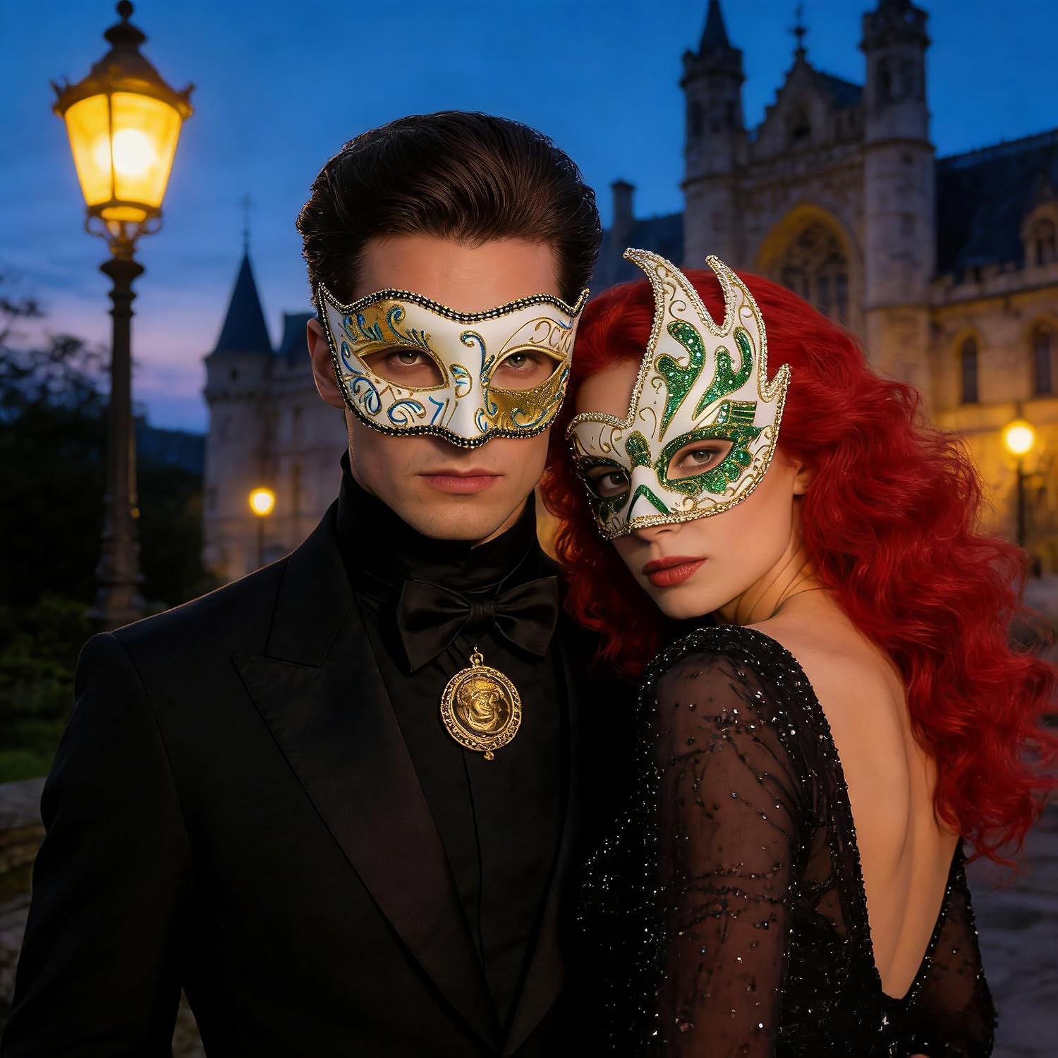 Wildarms Venetian Masquerade Mask for Women Men Couples-Prom,Balls,Mardi Gras,Halloween and Parties Costume Mask