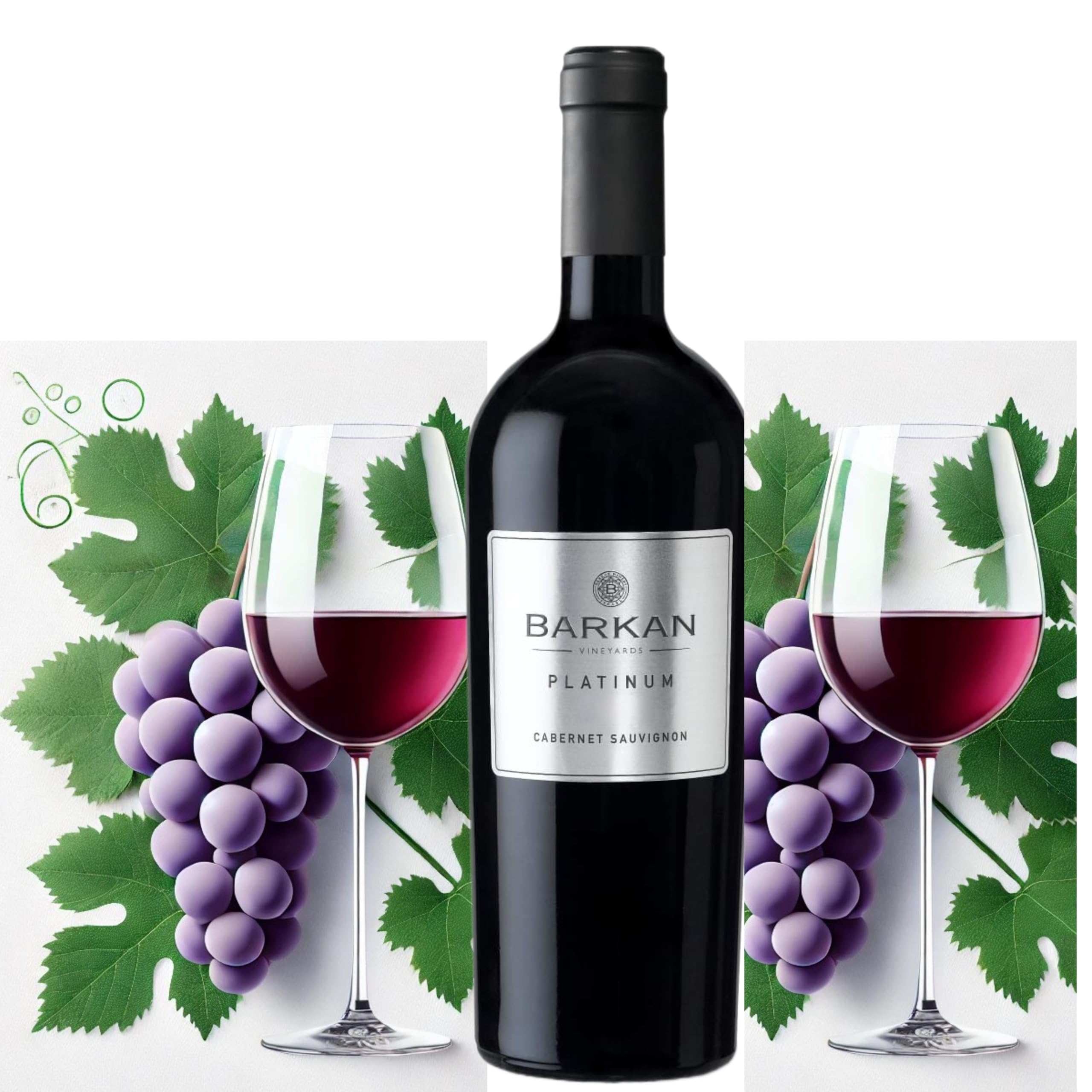 Plantinum Caberent Sauvignon - A Unique Mediterranean Bottle - Gold & Double Gold Award - Rich Heritage In A Bottle