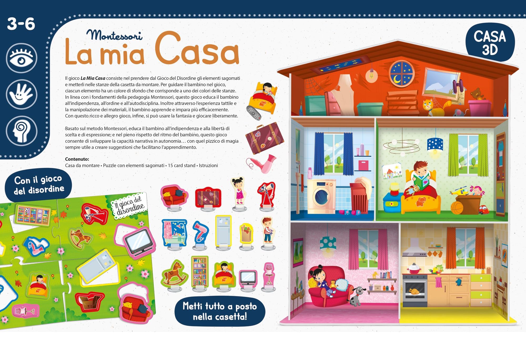 Liscianigiochi - Montessori Maxi La Mia Casa, 3-6 anni, 95162