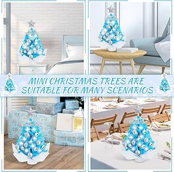 Amazon.co.jp: Syhood ミニブルークリスマスツリーセット 卓上 Amazon.co.jp: Syhood ミニブルークリスマスツリーセット 卓上