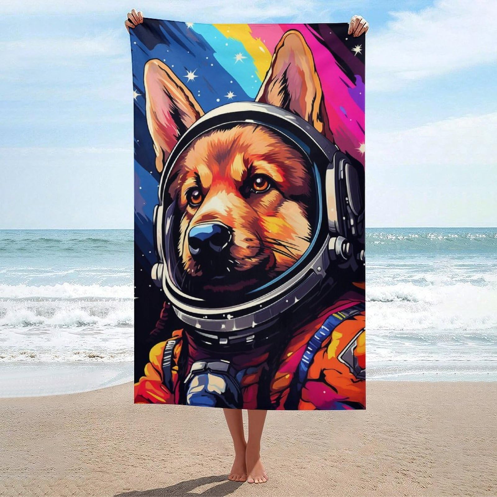 Serviette de plage séchage rapide microfibre compacte 130x80