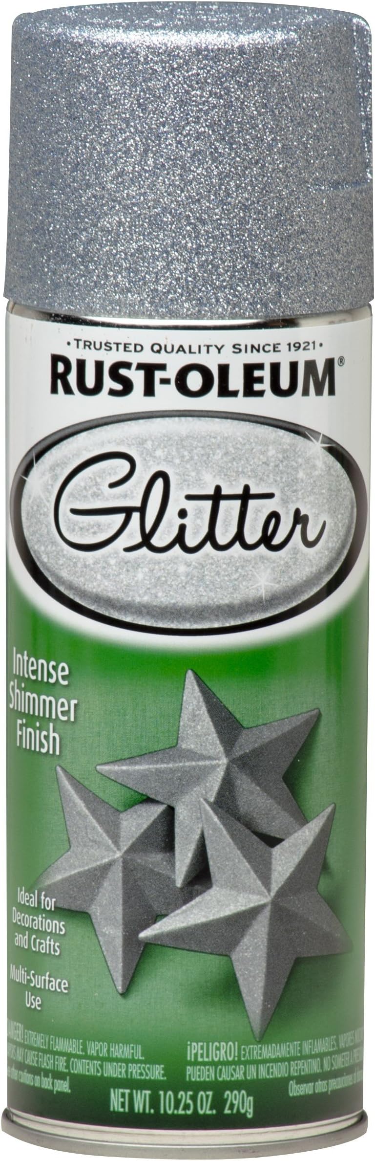 Rust-Oleum 267734-2PK Specialty Glitter Spray, Silver, 2 Piece