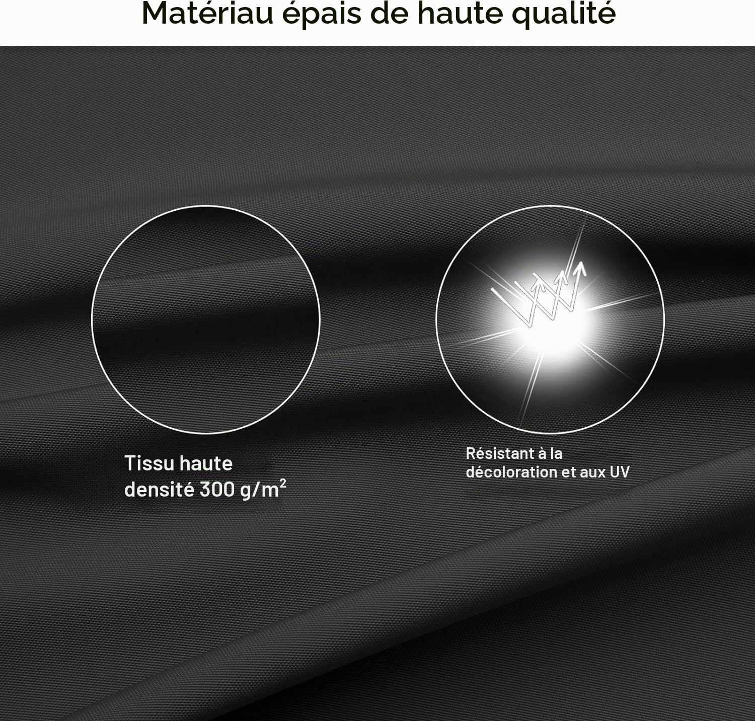 Ensemble de 2 coussins de chaise de jardin, épais de 7 cm, coussins de siège imperméables pour patio avec attaches pour meubles d'extérieur, coussins de chaise en forme de U pour la salle à