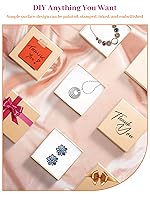 Vista 18 de MESHA Brown Jewelry Gift Boxes with Lids 10 PC, 6x5x1 Cotton Filled Jewelry Boxes, Necklace Gift Box, Bracelet Gift Box, Earring Box, Bulk Jewelry