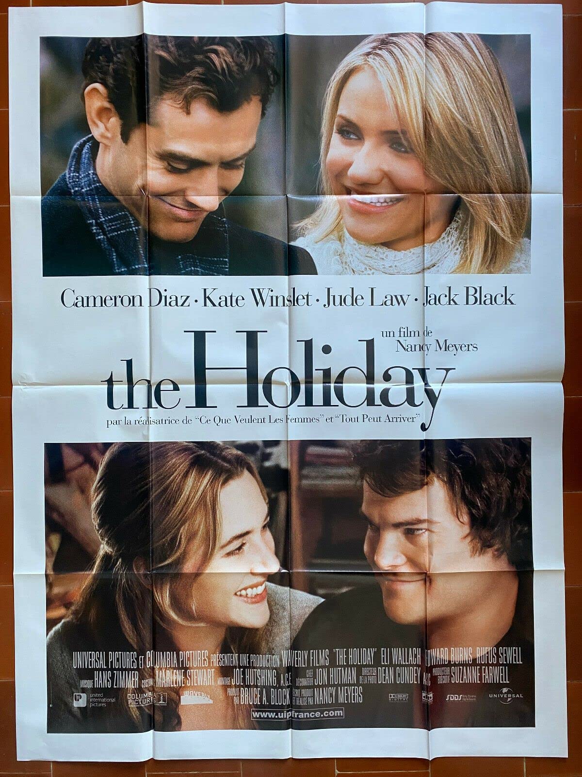 Amazon Com Poster De The Holiday Nancy Meyers Jude Law Cameron Diaz 47 2 X 63 0 In Hogar Y Cocina