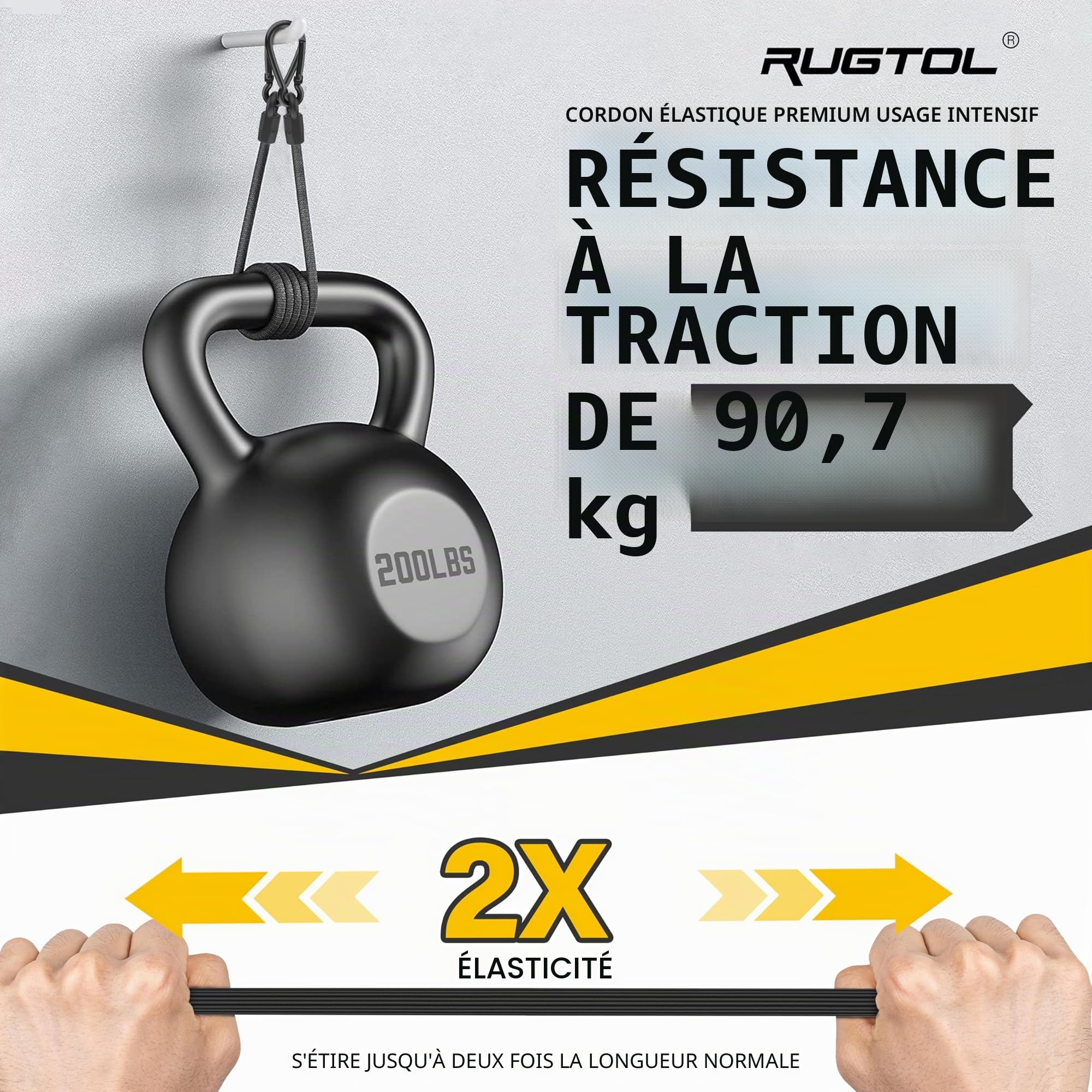 Réglables Tendeurs Élastiques avec Mousqueton, 6 Pcs 100% Latex Tendeur Élastique Robuste 120CM, Résistant aux Rayons UV Sandow Elastique avec Crochets pour Camping, Bâches, Tentes, Bagages, Moto