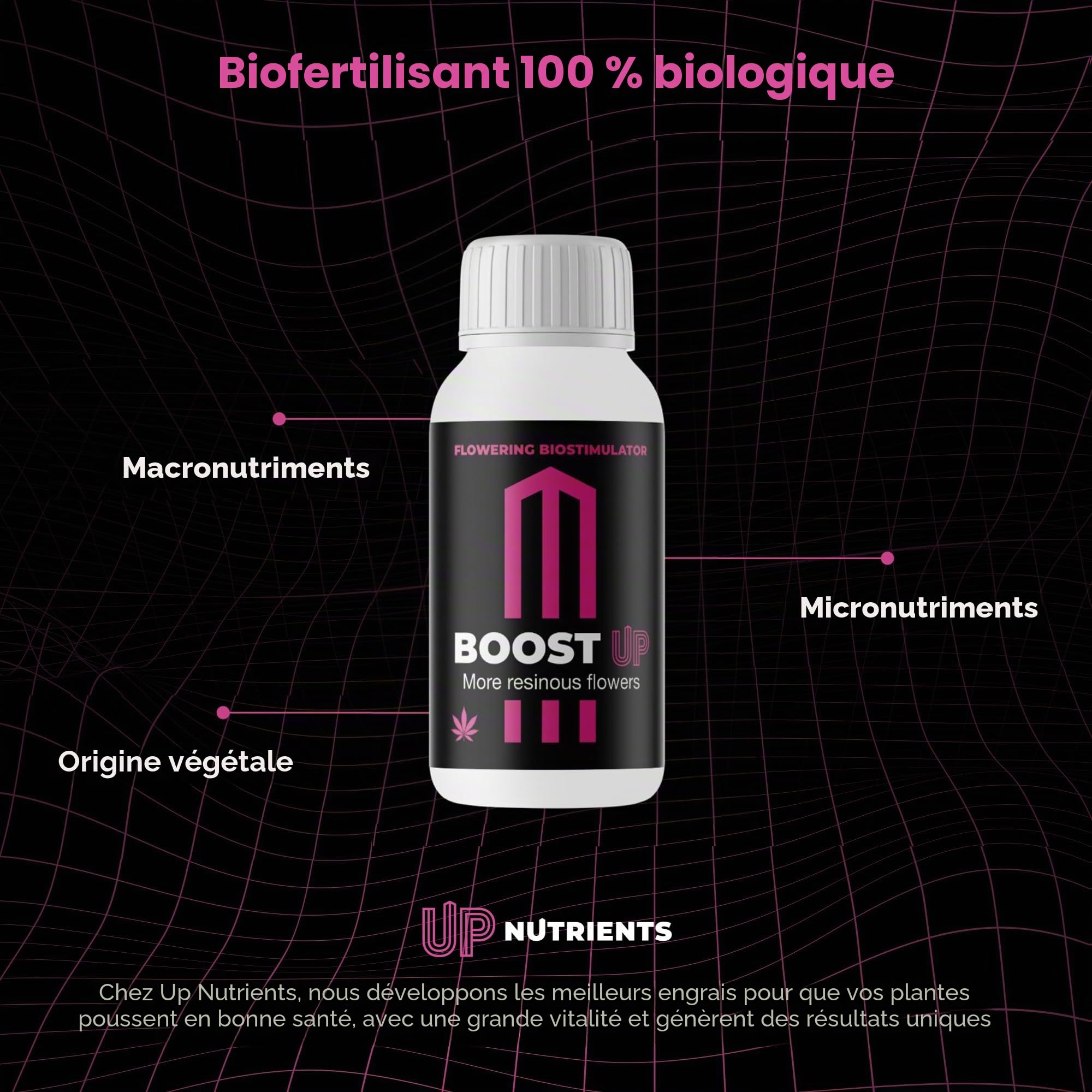 GROWMANIA Fish Mix de BioBizz 5 l + échantillon Boost Up Nutrients + Verre doseur | Engrais organique de haut volume | Pour grands jardins et potagers extensifs