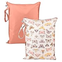 Vista 19 de Tiny Twinkle Bolsas a prueba de desorden para artículos húmedos 2 paquetes de bolsas impermeables reutilizables para trajes de baño Ropa de bebé