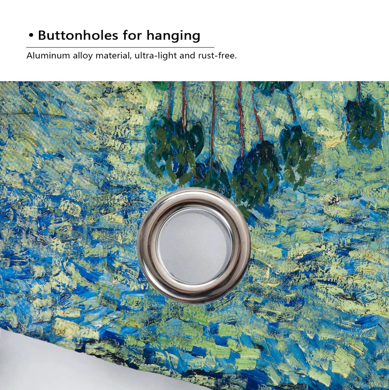 Duschvorhang Gartenduschvorhang Rot Blume Helle einzigartige Landschaft Blauer Stoffduschvorhang für Badezimmer mit Haken W150xL180cm