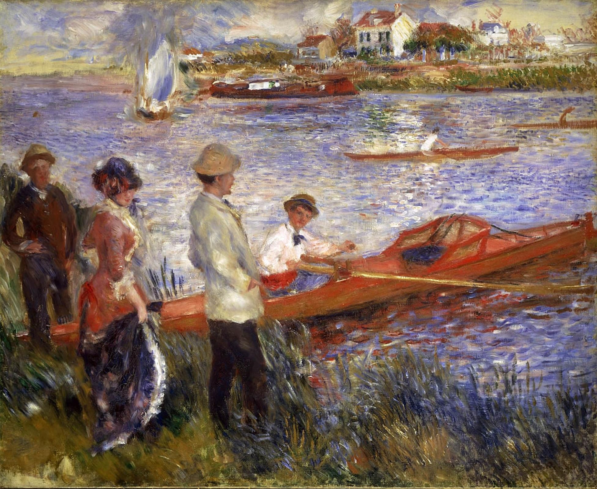POSTERIIk Vintage Print Pop Art Landscape Artwork Rowers At Chatou by Pierre Auguste Renoir Art Prints for Office Home Decor 60x90cm