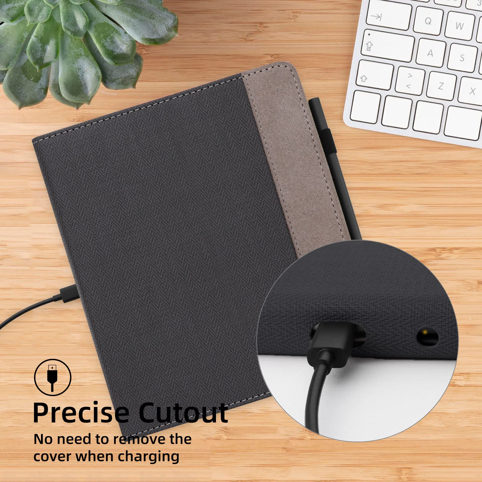 Fintie Case For Kindle Scribe 10.2 Inch Tablet(2022 Released)- Premium PU Leather Stand Cover Auto Sleep/Wake With Card Slot And Pen Holder, Brown - View #7