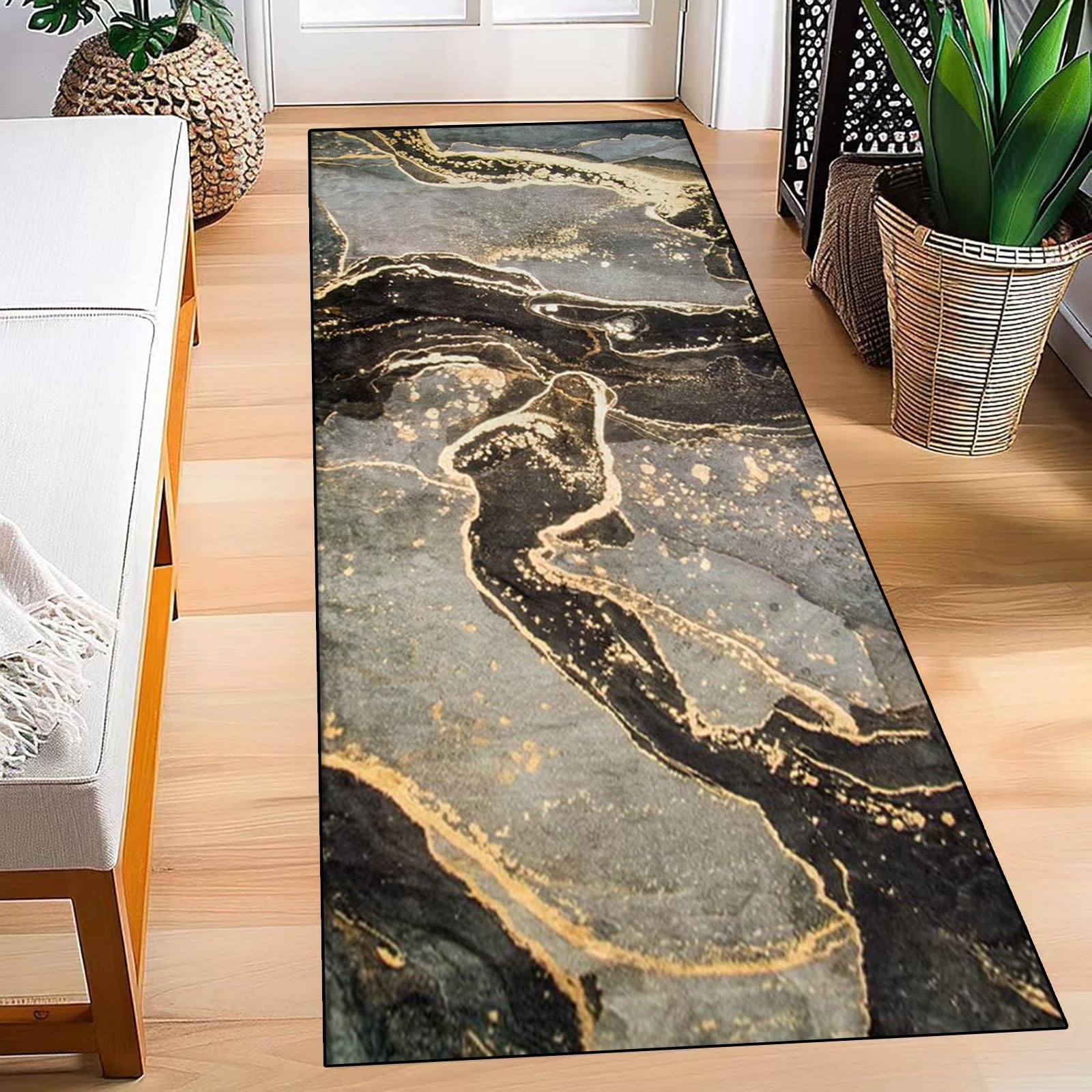 Tapis Antidérapant Tapis Cuisine Long 45 X 220 Cm Pliable, Lavable