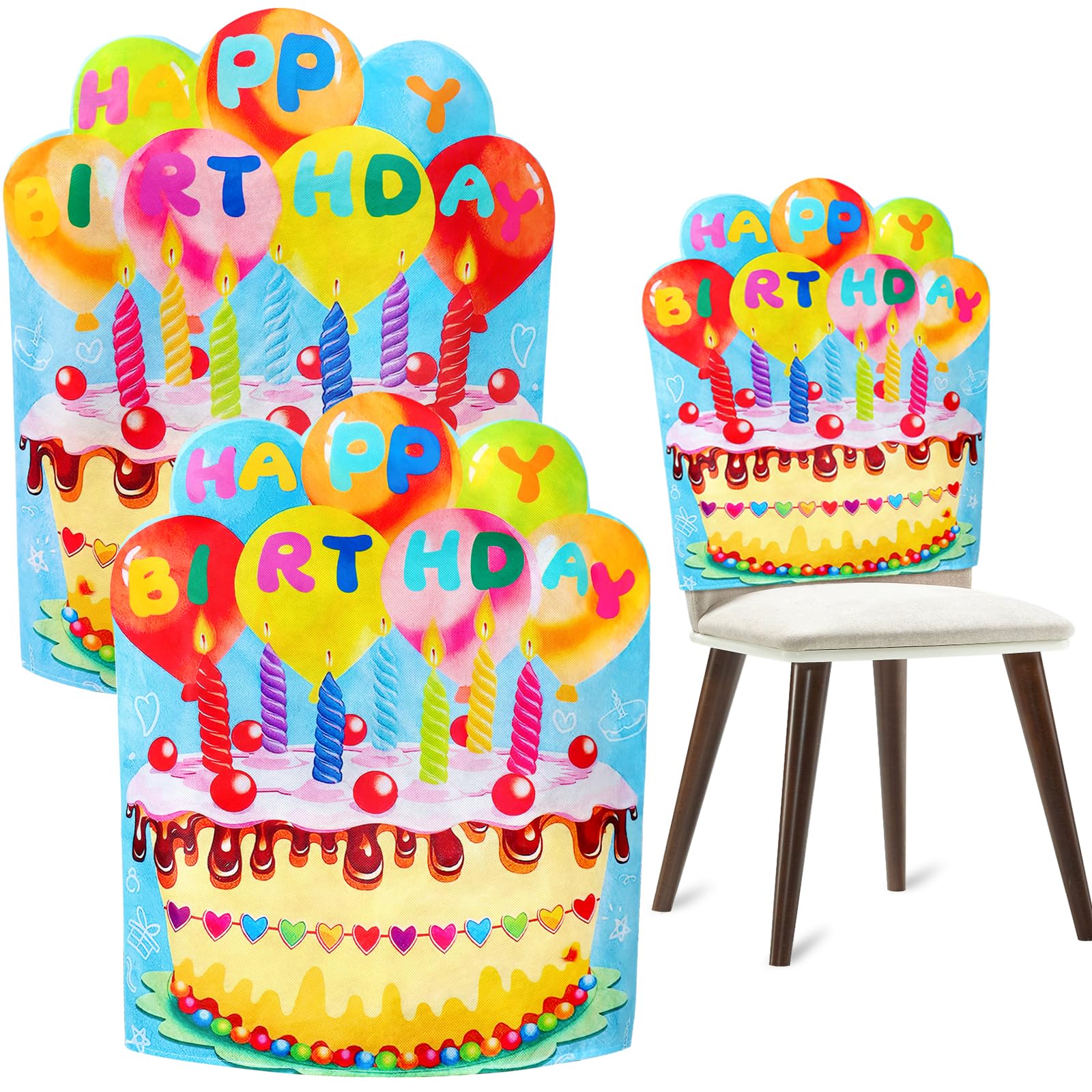 Coprisedia per bambini, colorato, per sedia di compleanno