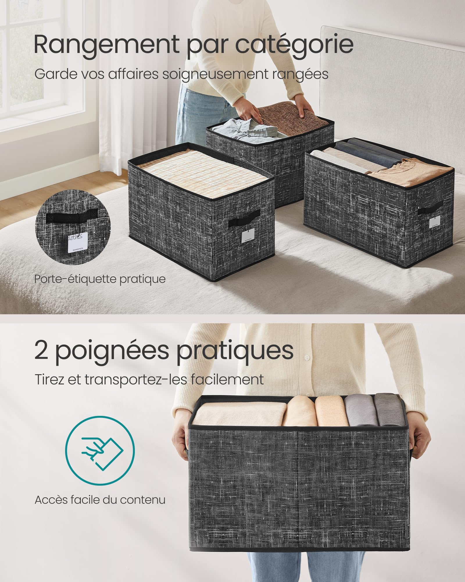Stoffen Opbergdoos Opvouwbaar, Kleding Opbergdozen, Onder Het Bed