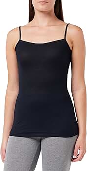 HANRO Cotton Seamless キャミソール S ブラック Hanro Women's Cotton Seamless V-Neck Camisole, Black, X