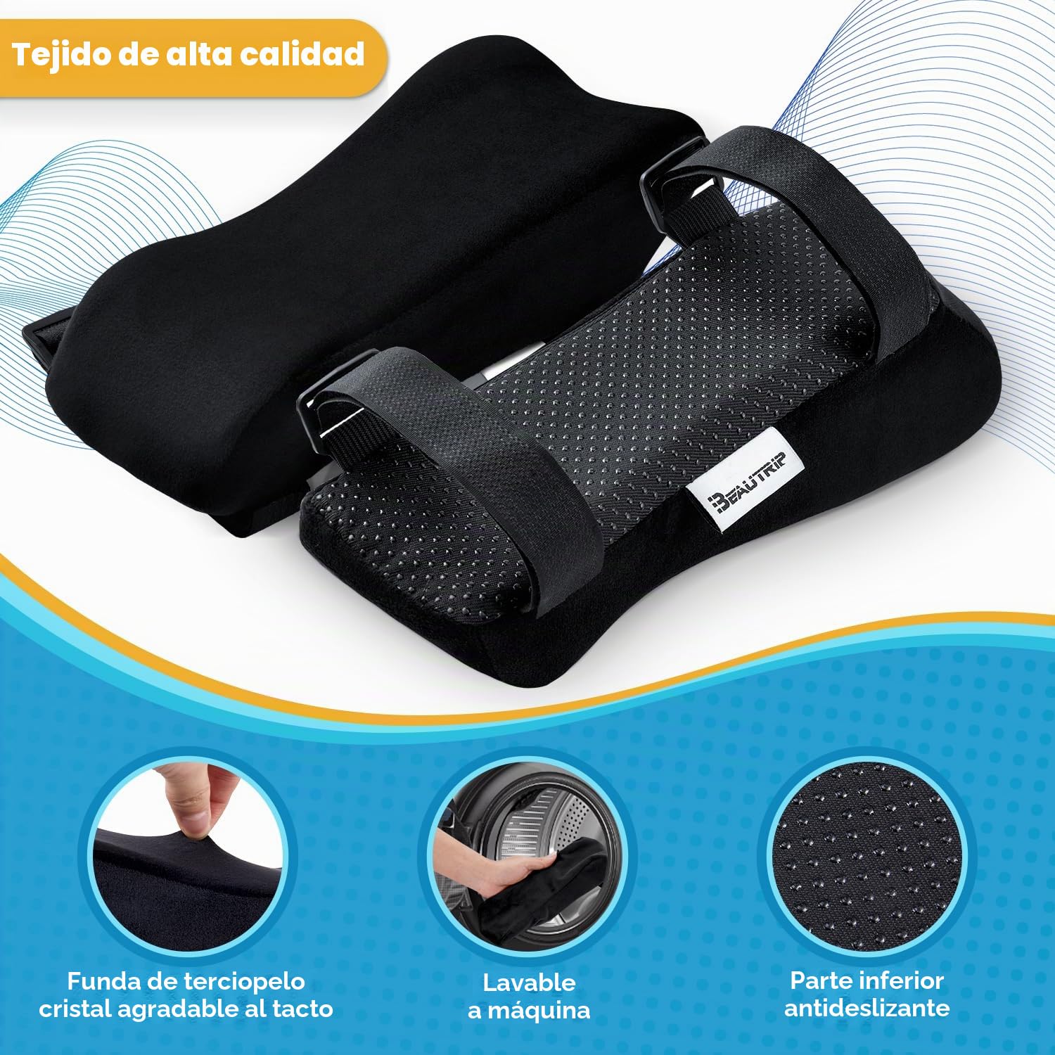 BEAUTRIP Almohadillas ergonómicas para reposabrazos, cojín de apoyo para el codo, juego de 2