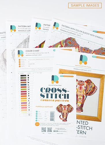 Miniatura 3 de Santiago Chile CS259 - Patrón de punto de cruz contado. Solo patrón impreso en el interior. Sin tela, hilos, agujas, aros.