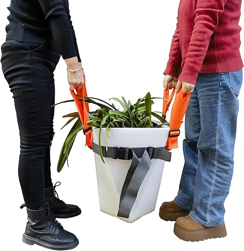 Miniatura 7 de Macetas de jardín con correa móvil, correas de elevación de paisajismo, macetas pesadas, macetas, árboles, tambor, rocas, herramienta para macetas,