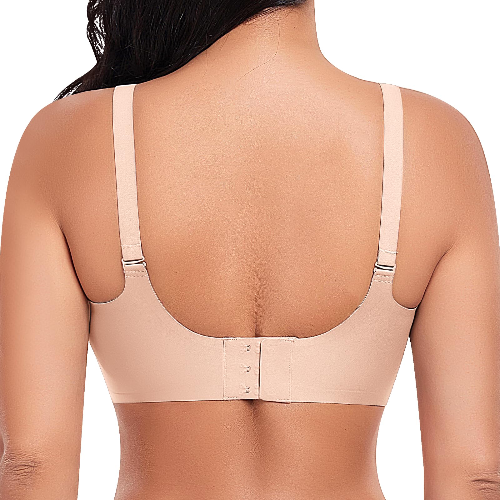 Ganado Reggiseno Senza Ferretto Donna Reggiseni Senza Cuciture Scollo a V Push Up Reggiseno Basic Comodo Imbottito