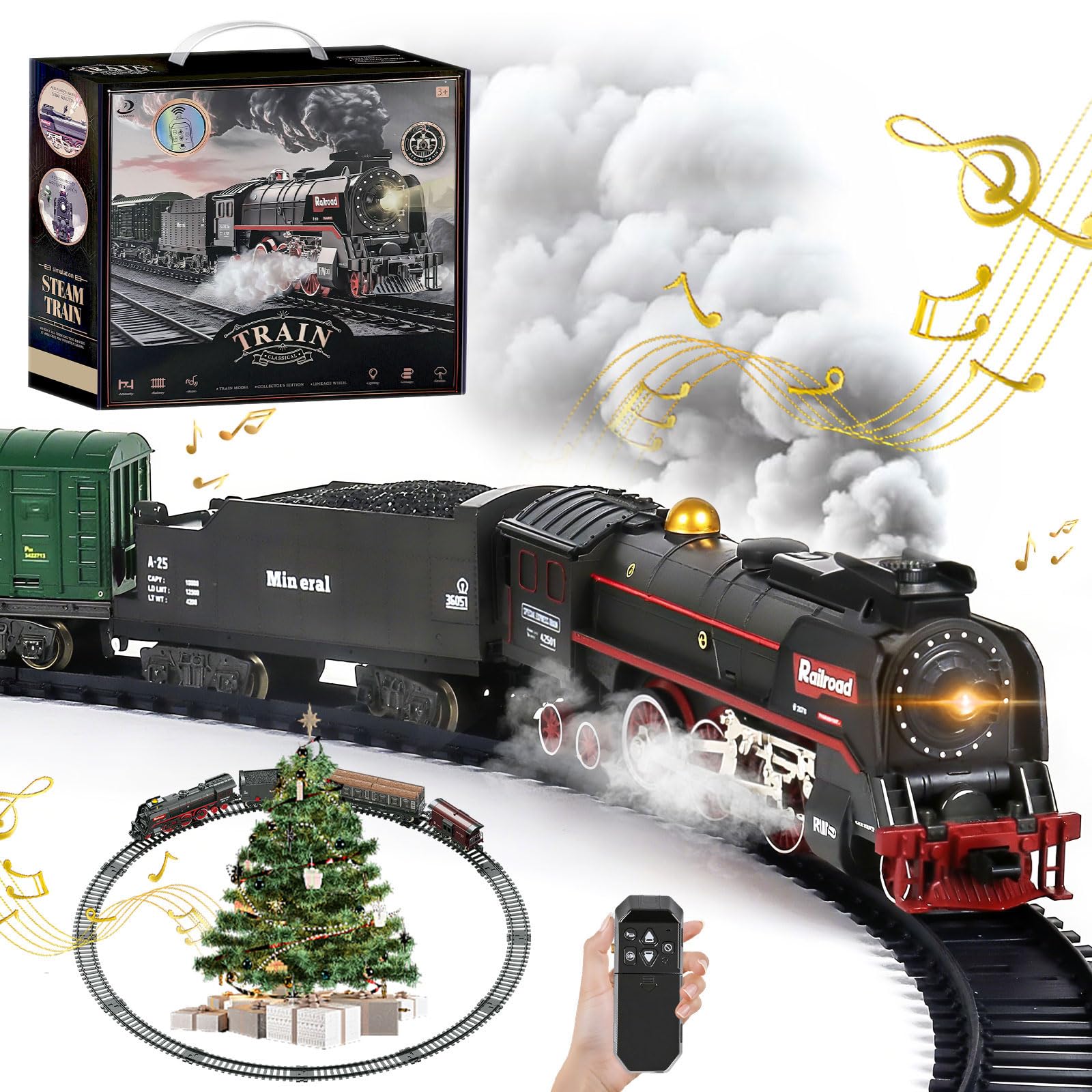 train électrique télécommandé noël
