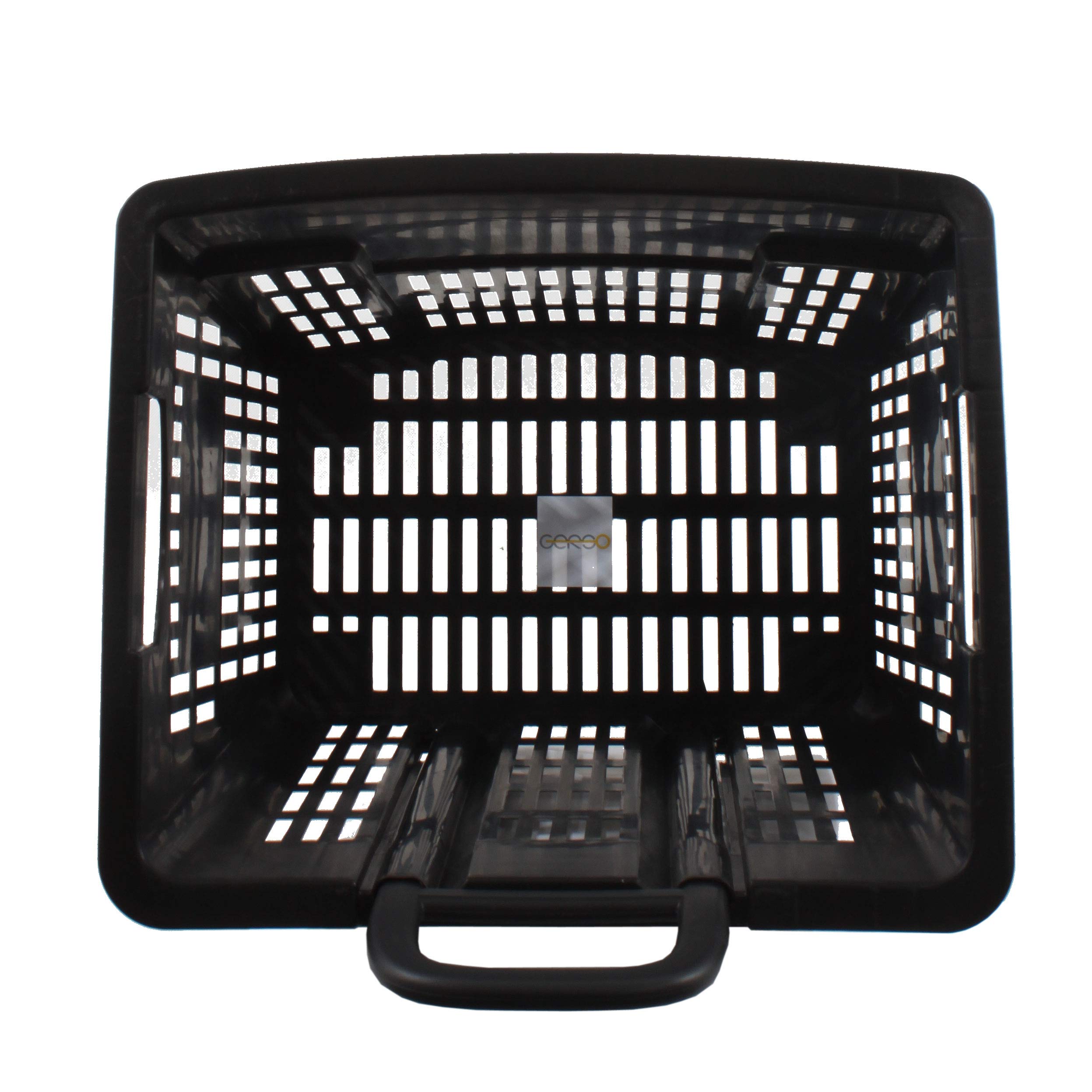 Carrito de Compra 55 litros con Ruedas de plástico ABS, Cesta de la Compra transportable en Color Negro