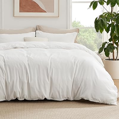 Bedsure Duvet Cover Oversized King Size - Soft Double Brushed Bedding Set for Kids & Adults, Zipper Closure, 3 Pieces, Includes 1 Duvet Cover (120"x98") & 2 Pillow Shams, NO Comforter, Linen