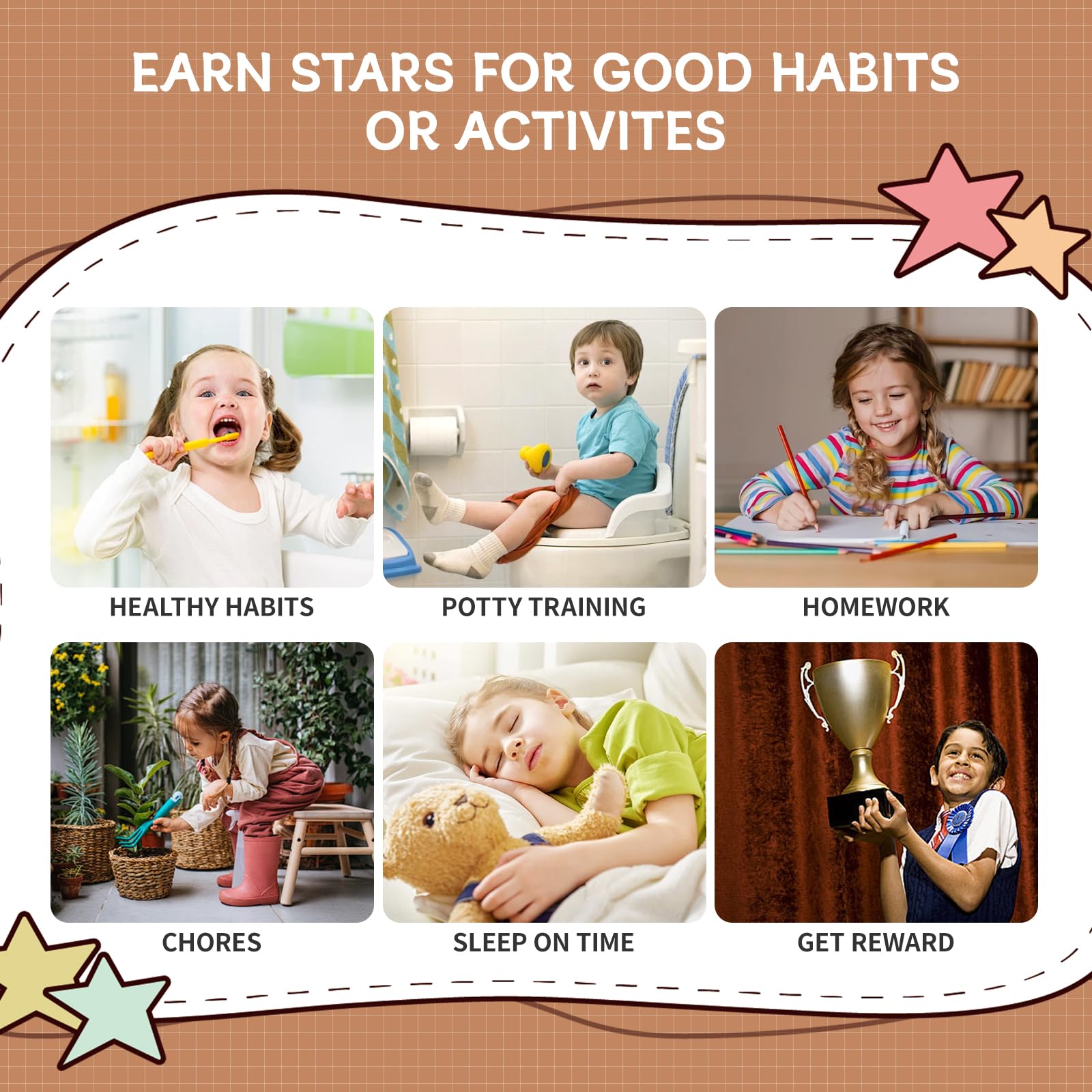 Kids Star Jar Smiley Face Magnetic Reward Jar - Wood & Acrylic ...