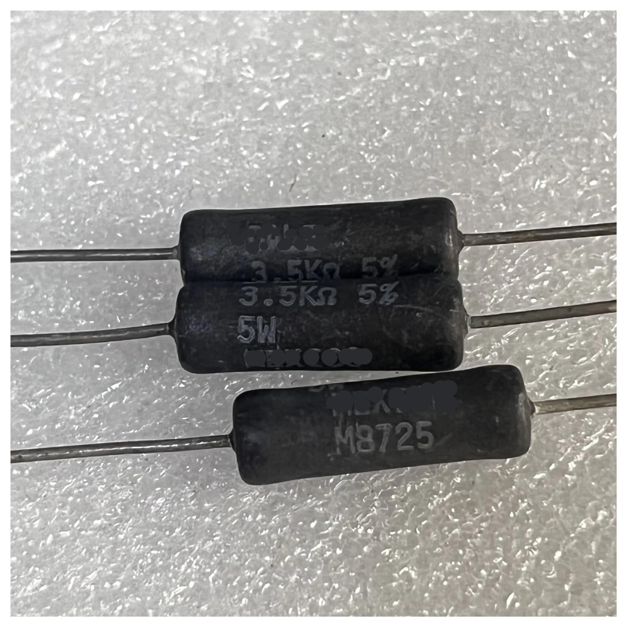 LEOTNNDQ 10pcs 3.5KOh 5W 5% Audio Resistors