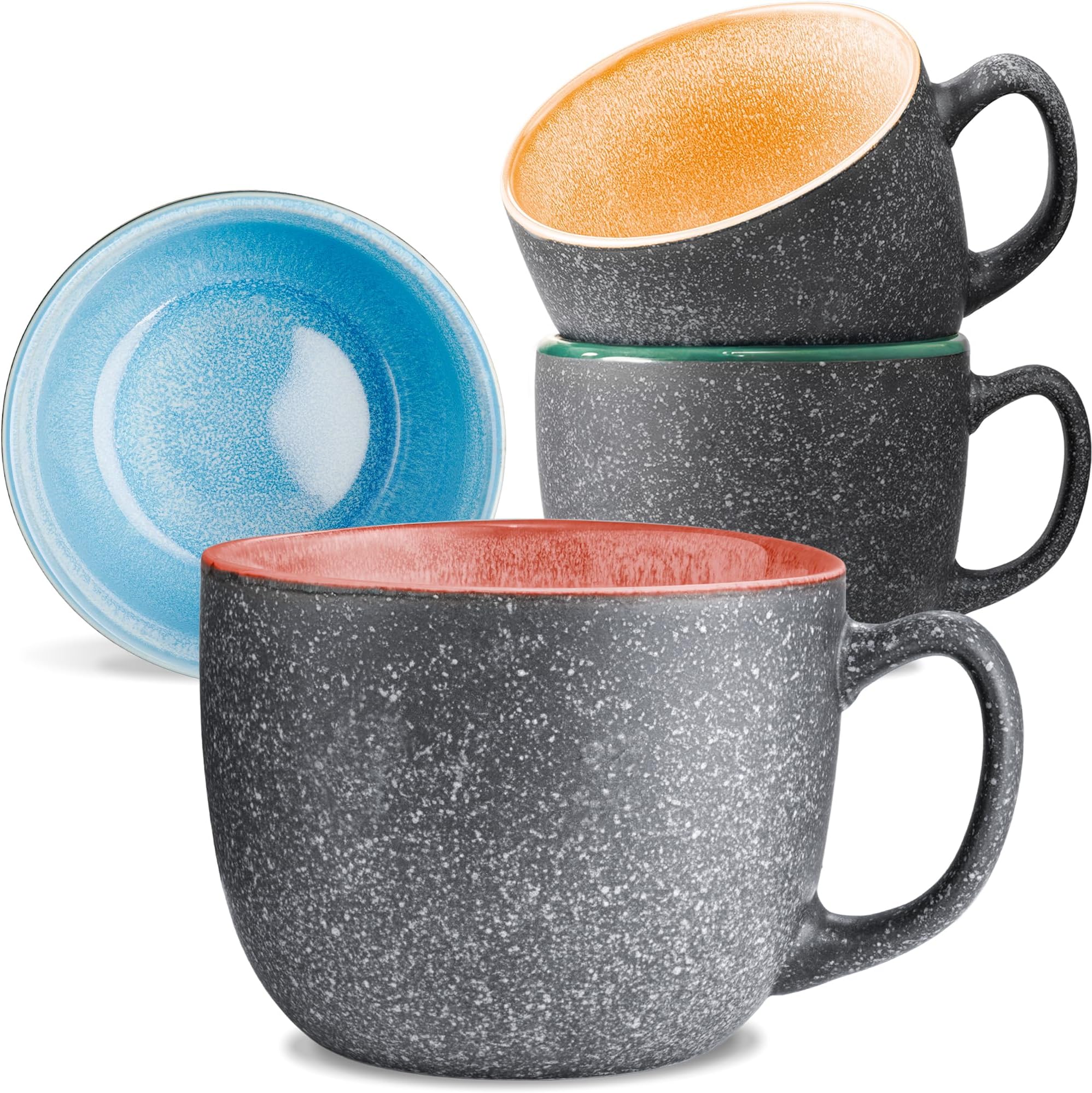 GBHOME Lot De 4 Tasses à Café Empilables Avec Support, Tasses à Café En