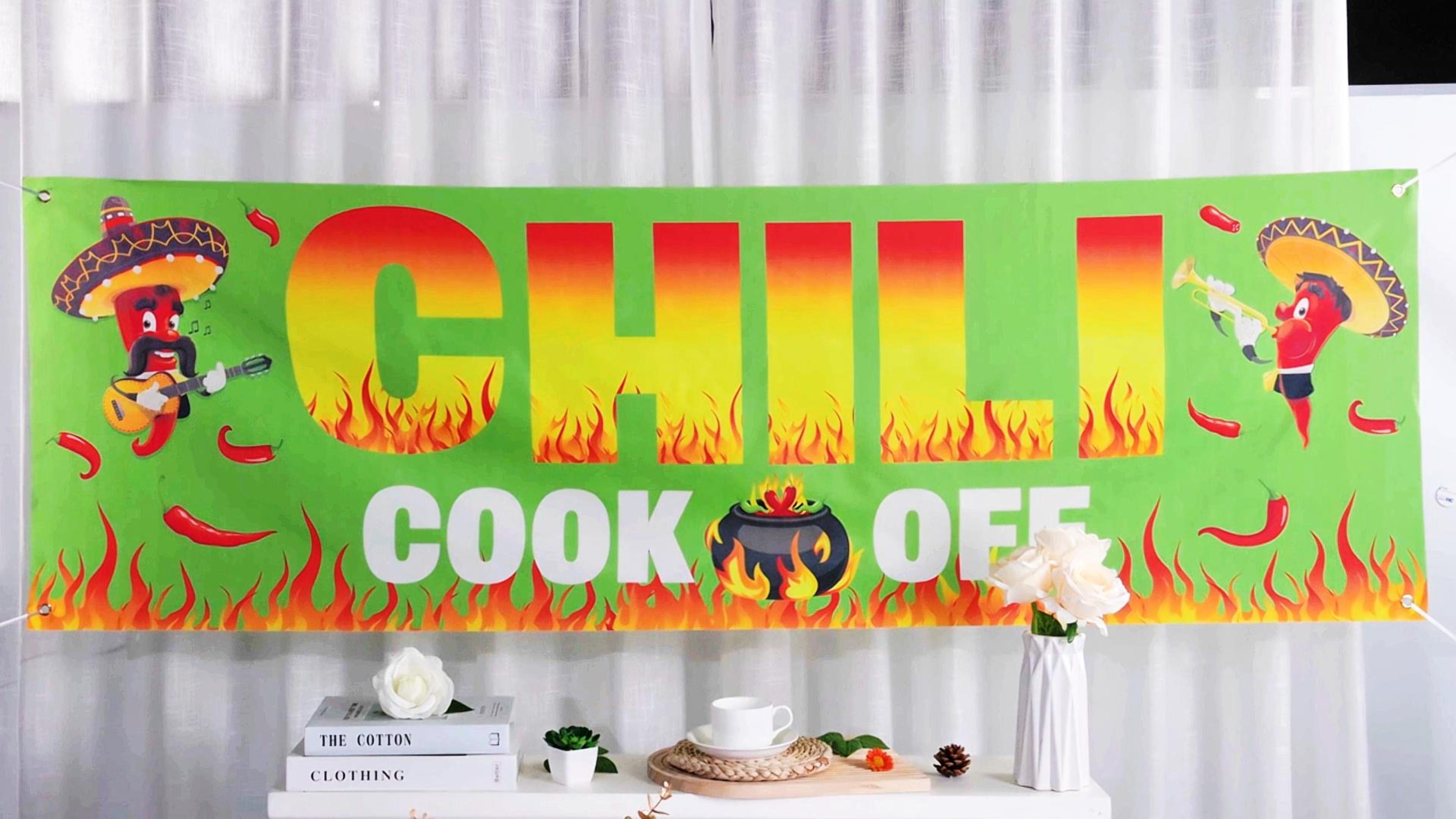 Chili Cook Off Party Decorations - Banner, Tablecloths & Balloons For Mexican Fiesta Theme