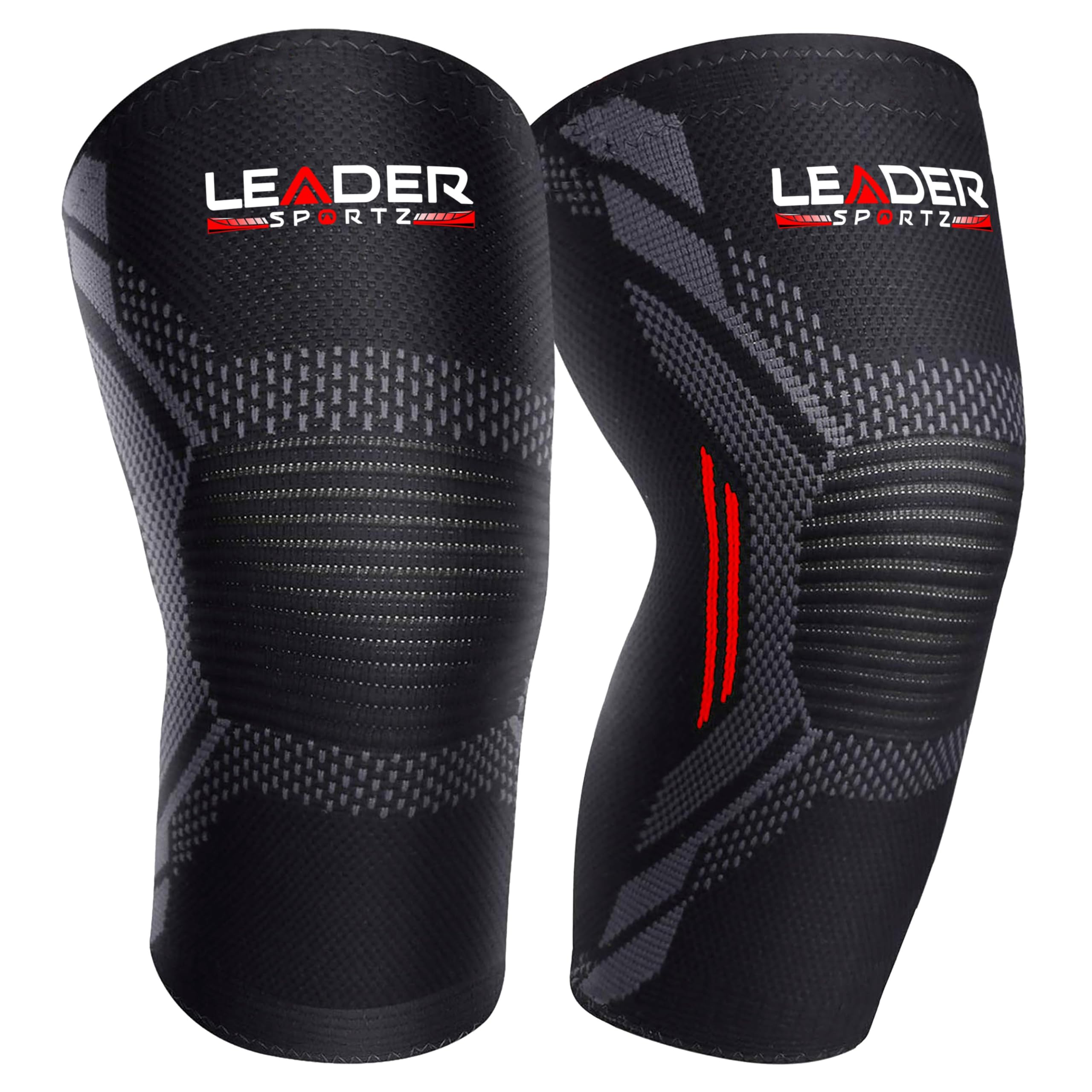 Leader Sportz Knee Support For Men/Women | 3D Knit Knee Brace for Pain Relief & Gym Exercises (Medium, Black/Green) (B0CW3DKTYH) Amazon Price History, Amazon Price Tracker