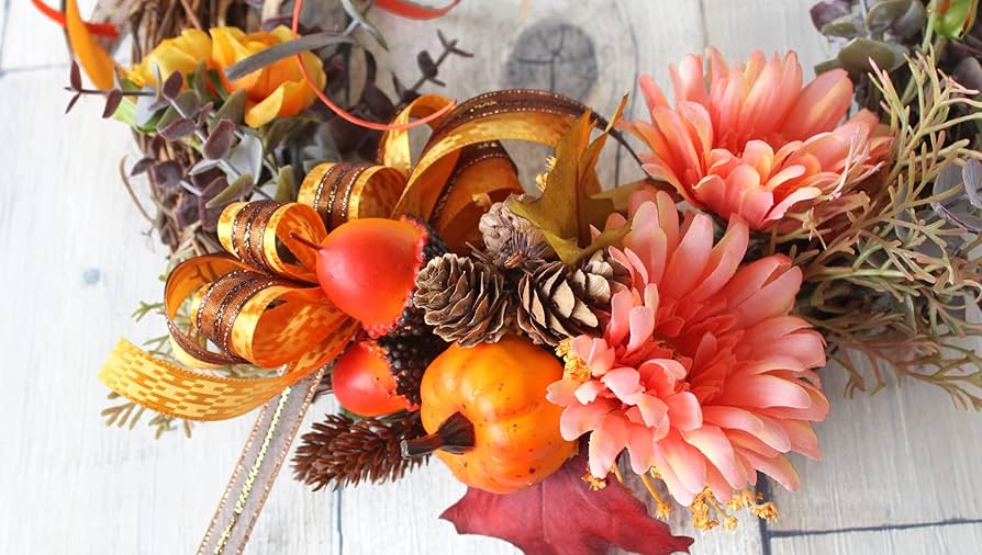 オレンジローズのブロッサムリース｜アーティフィシャルフラワー／光触媒フラワー オレンジローズのブロッサムリース｜アーティフィシャルフラワー