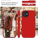 YATWIN Silicone Back Case for iPhone 12 Mini, Soft-Touch Phone Back Cover for Apple iPhone 12 Mini - Red gallery image
