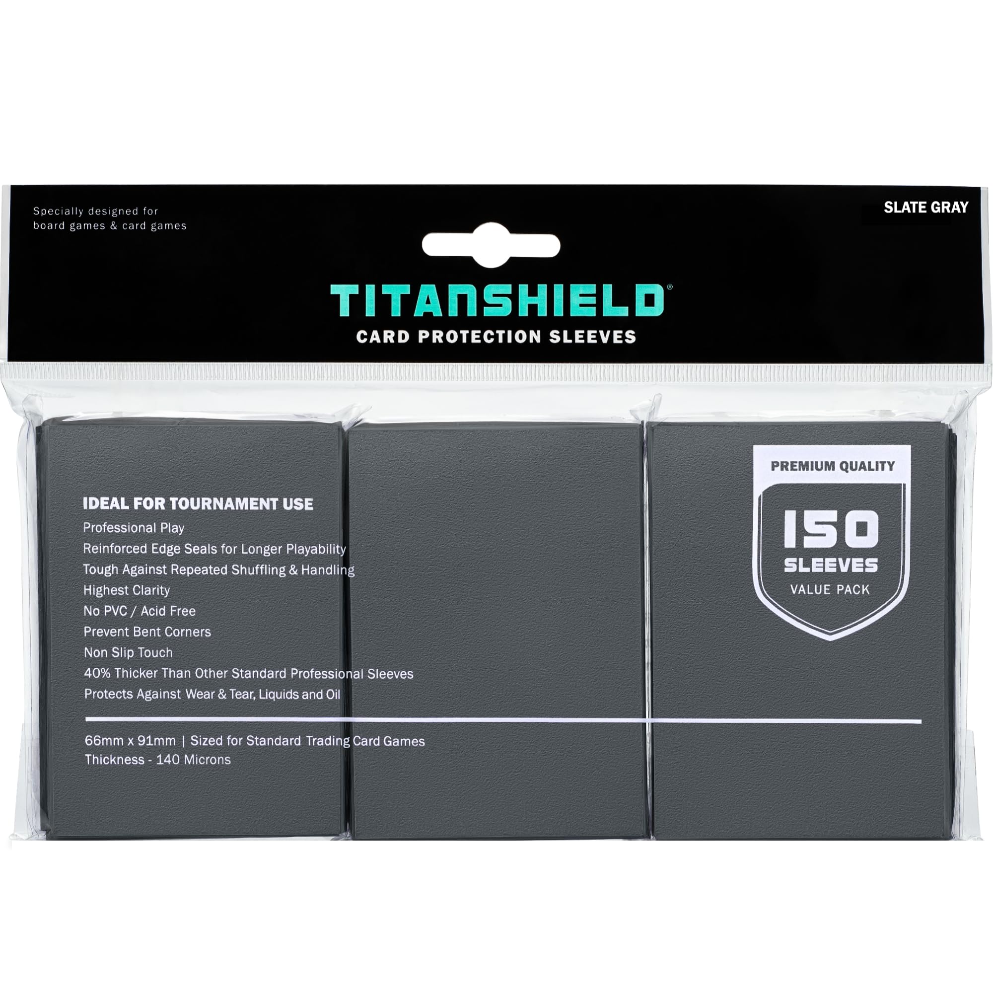 Amazon.com: TitanShield Premium Card Sleeves | Compatible with Pokemon, One  Piece, Lorcana, Flesh & Blood, & Magic The Gathering MTG | (150 Sleeves -  Standard) (1, Slate Gray, Standard